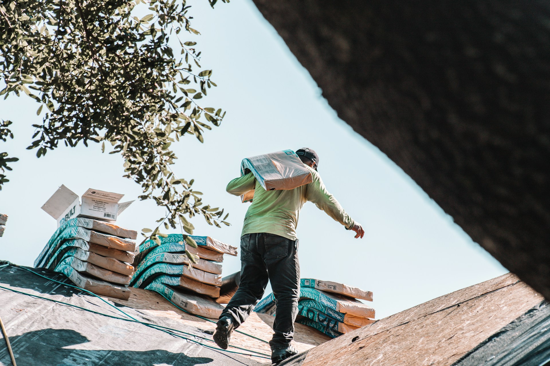 Roofing worker